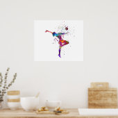 Ritmische gymnastiek in aquarel poster (Keuken)