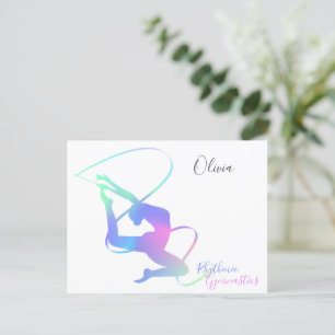 Ritmische gymnastiek met lint briefkaart