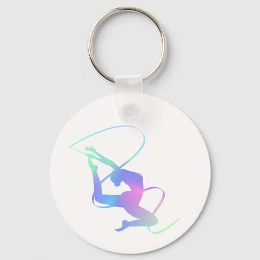 Ritmische gymnastiek met lint sleutelhanger (Achterkant)