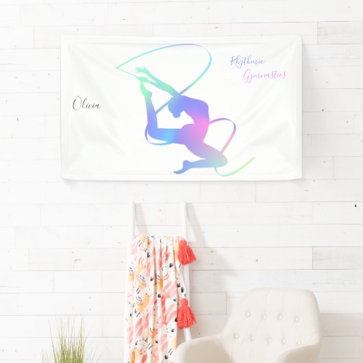 Ritmische gymnastiek met lint spandoek (Insitu)