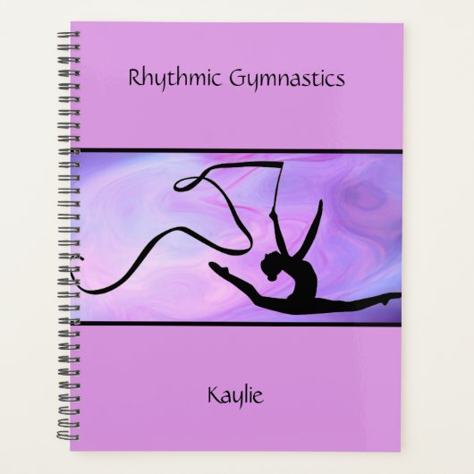 Ritmische gymnastiek Paarse lint Planner (Voorkant)