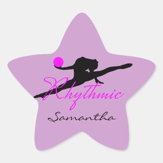 Ritmische gymnastiek ster sticker (Voorkant)