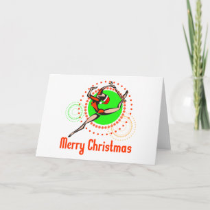 Ritmische gymnastiek Vrolijk Kerstfeest Feestdagen Kaart