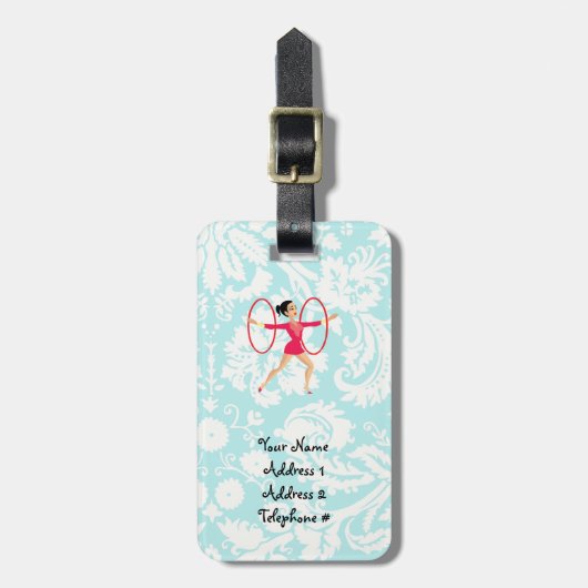 Ritmische gymnastiekhoepels bagagelabel (Voorkant verticaal)