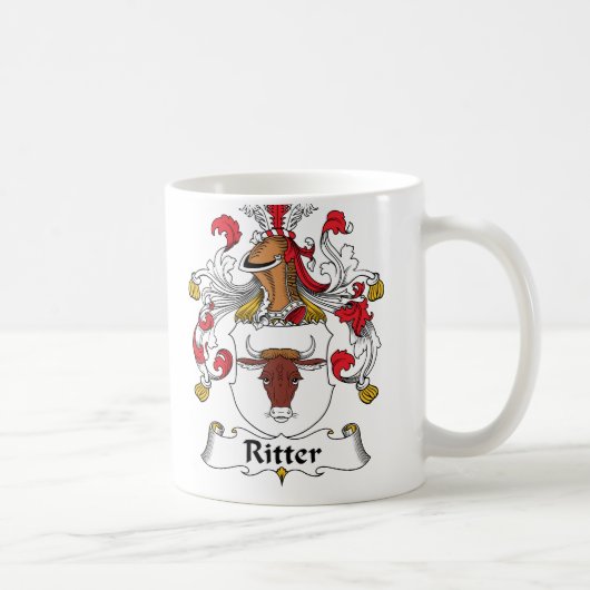 Ritter Family Crest Koffiemok (Rechts)