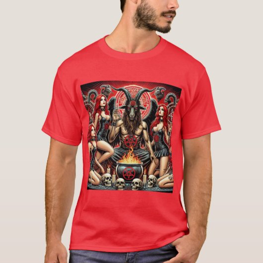 Ritual de Poder: La Ironía de Baphomet T-shirt (Voorkant)