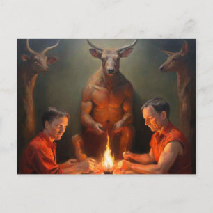 Ritueel met Horned Creatures Briefkaart