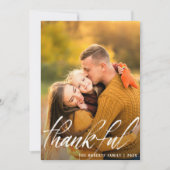 ritueel penseelscript blij thanksgiving feestdagenkaart (Voorkant)