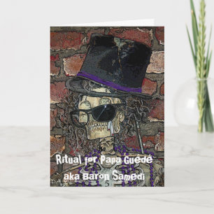 Ritueel voor de Baron Samedi van aka van Guede van Kaart