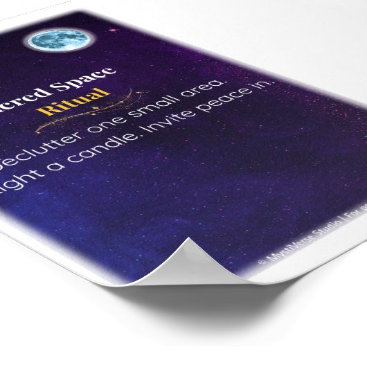 Rituel de l'espace sacré - Poster vertical imprimé (Coin)