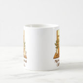 Rituel du matin mug : Chat confortable dans une ta (Centre)
