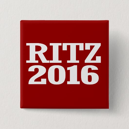 Ritz - Glenda Ritz 2016 Vierkante Button 5,1 Cm (Voorkant)