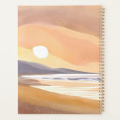 Rivage de coucher de soleil jaune | Peinture aquar (Dos)