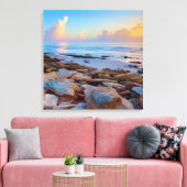 Rivage de la côte rocheuse Toile océanique (Insitu(Salon))