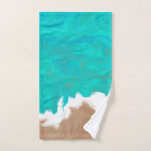 Rivages de mer turquoise des Caraïbes abstraits Pl (Serviette à main)