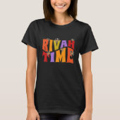 Rivah Time Retro Hippie Style With Blue Crab T-shirt (Voorkant)