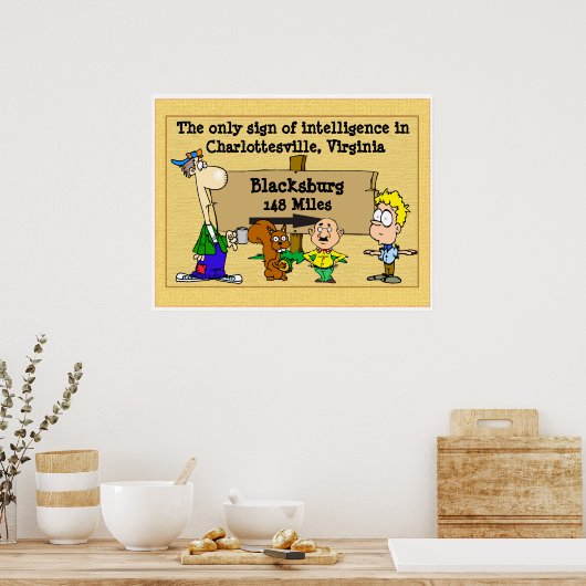 Rivaliteit Virginia Tech vs Va Poster (Keuken)