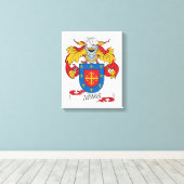 Rivas Family Crest Canvas Afdruk (Insitu (Houten vloer))