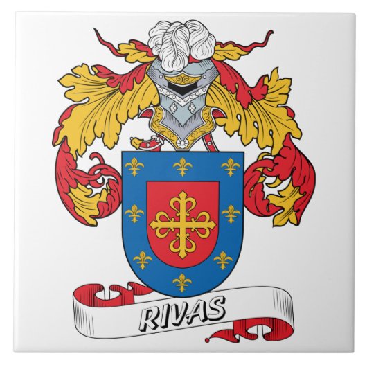 Rivas Family Crest Tegeltje (Voorkant)