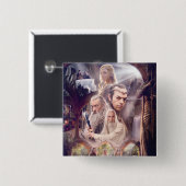 Rivendell Character Collage Vierkante Button 5,1 Cm (Voorkant /achterkant)