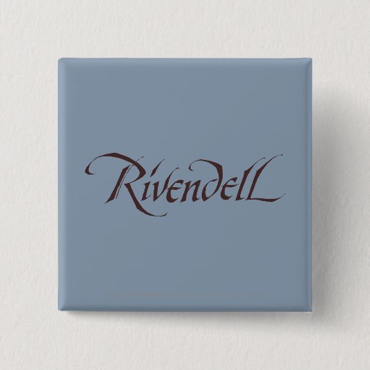 Rivendell Name Solid Vierkante Button 5,1 Cm (Voorkant)