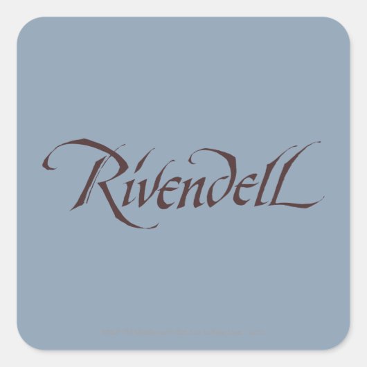 Rivendell Name Solid Vierkante Sticker (Voorkant)