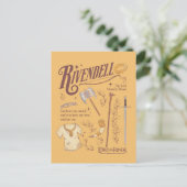 RIVENDELL™ Watercolor Collage Grafisch Briefkaart (Staand voorkant)