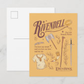RIVENDELL™ Watercolor Collage Grafisch Briefkaart (Voorkant / Achterkant)