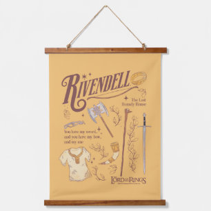 RIVENDELL™ Waterverf Collage Grafiek Hangend Wandkleed