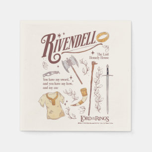 RIVENDELL™ Waterverf Collage Grafiek Servet