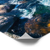 River and Mountains Schilderachtig foto Poster (Hoek)