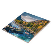 River and Mountains Schilderachtig foto Tegeltje (Zijkant)