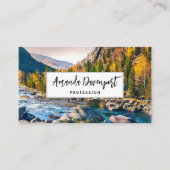 River and Mountains Schilderachtig foto Visitekaartje (Voorkant)