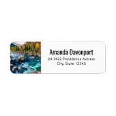 River and Mountains Schilderachtig fotoadres Etiket (Voorkant)