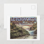 RIVER CANOEING - LETCHWORTH STATE PARK - NEW YORK BRIEFKAART (Voorkant / Achterkant)