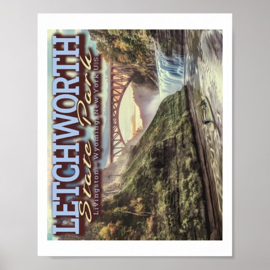 RIVER CANOEING - LETCHWORTH STATE PARK - NEW YORK POSTER (Voorkant)