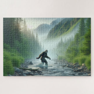 River Crossing Bigfoot, Bigfoot, sereen bos Legpuzzel