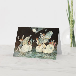 River Faeries, Fairy, Fae Pagan Wenskaart Kaart