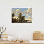 River Ferry - Salomon van Ruysdael Poster d'art (Cuisine)