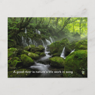 River - Groen bos - Quote Mix Briefkaart