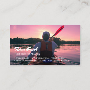 River Guide, Kayaking op Sunset, DIY Professie Visitekaartje