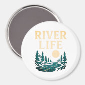 River Is Life Magnet - Décor inspiré par la nature (Recto/Verso)