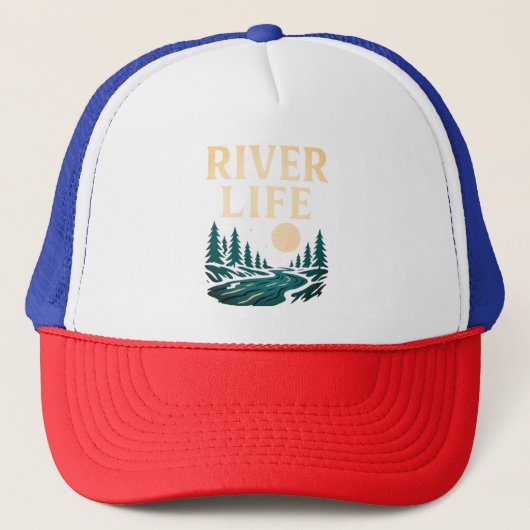 River Is Life Trucker Chapeau - Casquette inspiré (Devant)