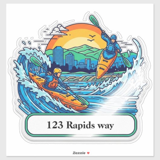 River Kayakers mailbox address sticker (Feuille)