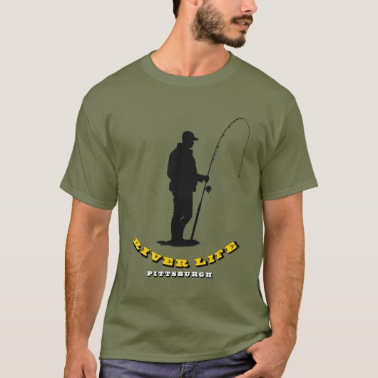 River Life Fisherman Pittsburgh T-shirt (Voorkant)