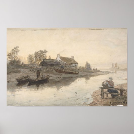 River Mouth in Brodick, Arran, Schotland (1877) Poster (Voorkant)