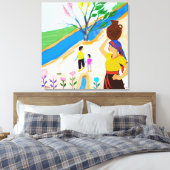 River of Roots: het leven in bloei Canvas Afdruk (Insitu (Slaapkamer))