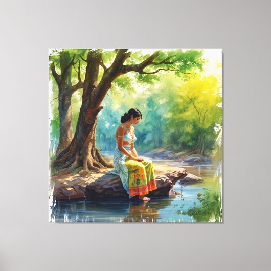 River of Thoughts voor Wall Art Canvas Afdruk (Voorkant)
