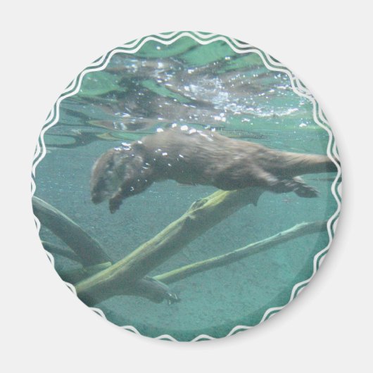 River Otter Magnet Magneet (Voorkant)