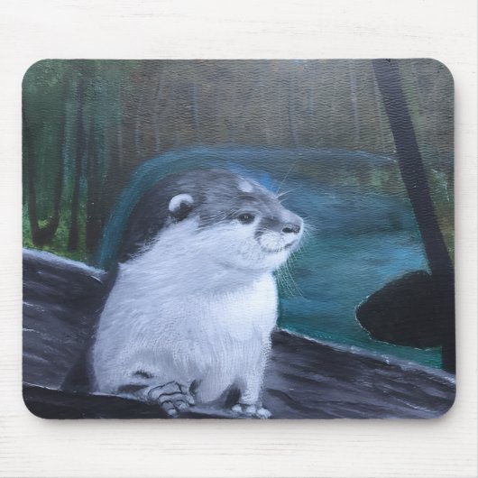 River Otter mousepad Muismat (Voorkant)